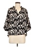 Glam 100% Polyester Black 3/4 Sleeve Blouse Size M - photo 1