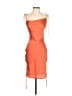 American Threads Solid Orange Cocktail Dress Size S - photo 1