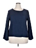 Unbranded 100% Polyester Blue Long Sleeve Blouse Size XXL - photo 1