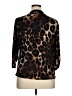 Liz McCoy Animal Print Brown 3/4 Sleeve Blouse Size XL - photo 2
