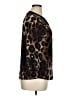 Liz McCoy Animal Print Brown 3/4 Sleeve Blouse Size XL - photo 4