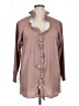 Unbranded Brown Long Sleeve Blouse Size 1XL - photo 1