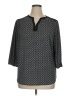 db established 1962 Black 3/4 Sleeve Blouse Size 1X - photo 1
