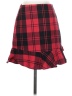 Intermix Plaid Red Casual Skirt Size S - photo 1