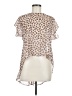 Forever 21 Animal Print Tan Short Sleeve Blouse Size M - photo 1