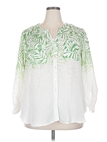 Indigo Rose 3/4 Sleeve Blouse (view 1)