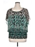 Style&Co 100% Polyester Teal Short Sleeve Blouse Size 1X - photo 1
