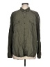 Free People Solid Green Long Sleeve Button-Down Shirt Size L - photo 1