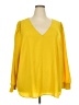 Ann Taylor LOFT 100% Polyester Yellow Long Sleeve Blouse Size 26 - photo 1