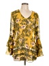 CAbi 100% Polyester Yellow 3/4 Sleeve Blouse Size L - photo 1