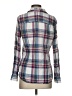 Foxcroft 100% Cotton Plaid Blue Long Sleeve Button-Down Shirt Size 2 - photo 2