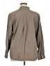 Kate Hill Stripes Solid Brown Long Sleeve Button-Down Shirt Size 1X - photo 2