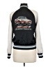 Coach 100% Polyester Color Block Black Track Jacket Size 8 - photo 2
