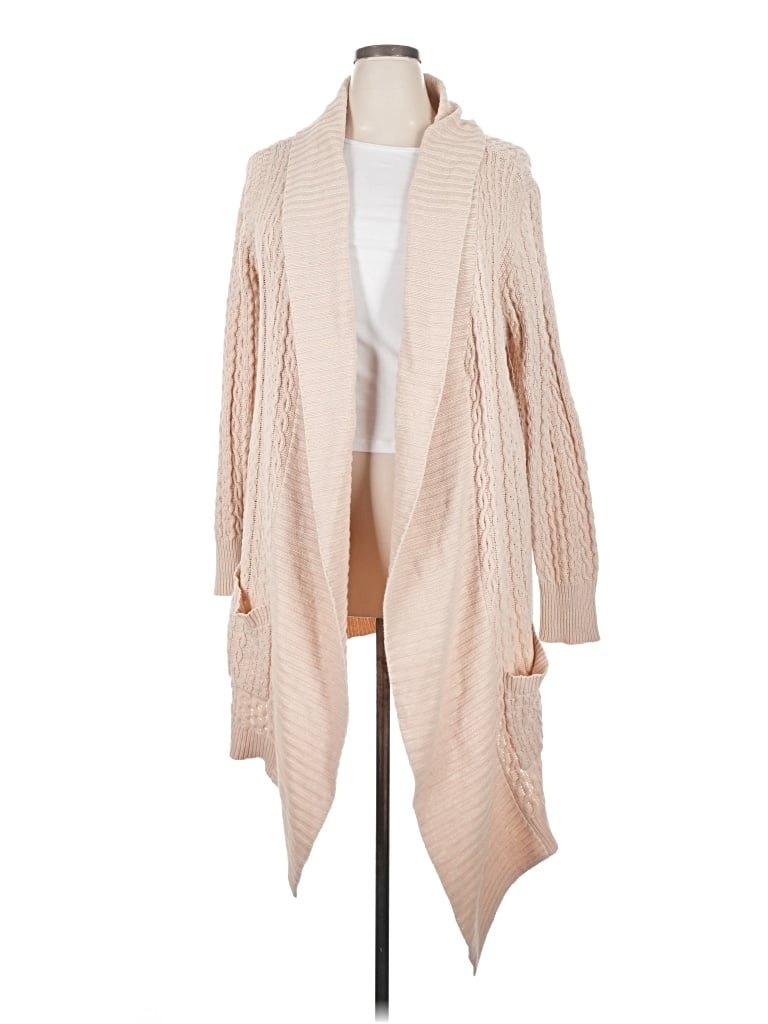Pre-owned Leo & Nicole Cardigan Sweater In Tan