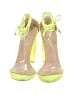 Fashion Nova Color Block Yellow Green Heels Size 10 - photo 2