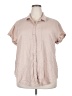 Falls Creek Tan Pink Short Sleeve Button-Down Shirt Size 2X - photo 1