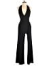 Sarah La 100% Polyester Solid Black Jumpsuit Size L - photo 1