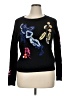 Neiman Marcus Graphic Black Pullover Sweater Size XL - photo 1