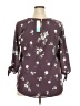 Papermoon 100% Polyester Purple 3/4 Sleeve Blouse Size XXL - photo 2
