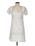 Zara 100% Polyester White Short Sleeve Top Size M - photo 2