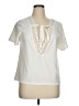 Shein Curve Ivory Short Sleeve Blouse Size 1X - photo 1