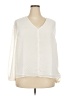 J.Crew Factory Store 100% Polyester Ivory 3/4 Sleeve Blouse Size XXL - photo 1