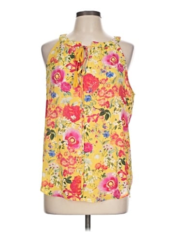 Rose + Olive Sleeveless Blouse (view 1)