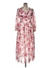 Unbranded 100% Polyester Floral Pink Casual Dress Size S - photo 1