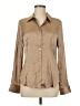 Madewell Metallic Tan Long Sleeve Blouse Size 6 - photo 1