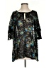 Lane Bryant 100% Polyester Floral Black 3/4 Sleeve Blouse Size 18 - photo 1