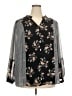 Calvin Klein 100% Polyester Black Long Sleeve Blouse Size 2X - photo 1