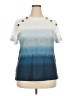 Unbranded 100% Polyester Blue Short Sleeve Top Size XXL - photo 1