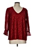 Cato Red 3/4 Sleeve Blouse Size L - photo 1