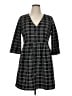 Zara TRF 100% Polyester Plaid Black Casual Dress Size XL - photo 1