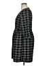Zara TRF 100% Polyester Plaid Black Casual Dress Size XL - photo 5