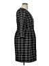 Zara TRF 100% Polyester Plaid Black Casual Dress Size XL - photo 4