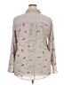 Cactus + Pearl Floral Purple Long Sleeve Blouse Size XXL - photo 2