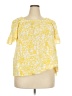 Style&Co Yellow Short Sleeve Blouse Size XXL - photo 1