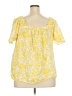 Style&Co Yellow Short Sleeve Blouse Size XXL - photo 2