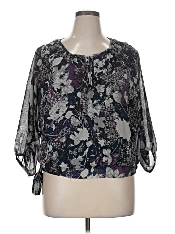 Madison Michelle 3/4 Sleeve Blouse (view 1)