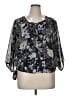 Madison Michelle 100% Polyester Gray 3/4 Sleeve Blouse Size 14 - photo 1
