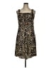 En Focus Animal Print Brown Cocktail Dress Size 14W - photo 1