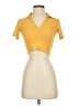 Zara Yellow Short Sleeve Turtleneck Size S - photo 1