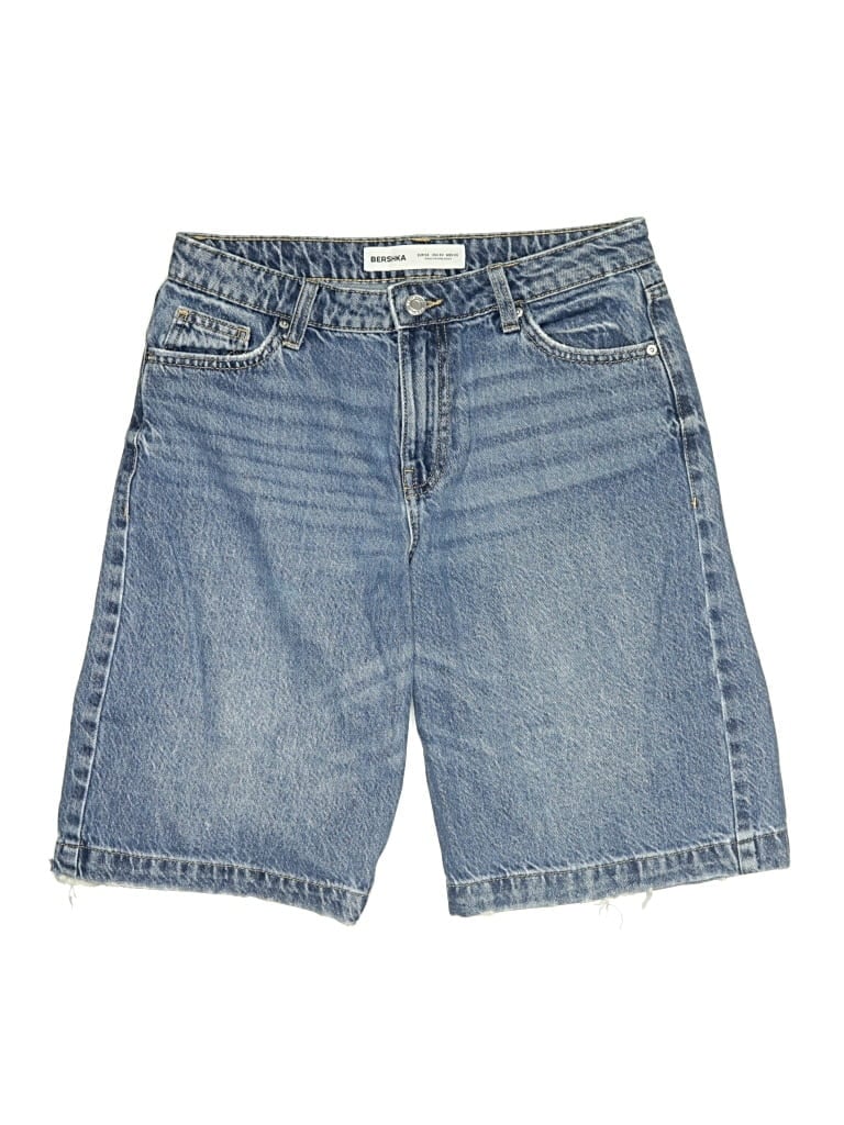 Pre-owned Bershka Denim Shorts In Blue