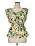 Sunny Leigh 100% Polyester Yellow Sleeveless Blouse Size XL - photo 1