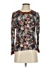 Rdalamal Floral Black Long Sleeve Top Size 2 - photo 1