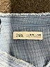 Zara Checkered-gingham Blue Long Sleeve Blouse Size 9 - 10 - photo 4