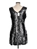Express 100% Nylon Silver Cocktail Dress Size L - photo 2