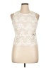 The Kooples Floral Ivory Sleeveless Top Size XL (4) - photo 1
