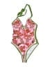 Unbranded Tropical Pink One Piece Swimsuit Size S - photo 1